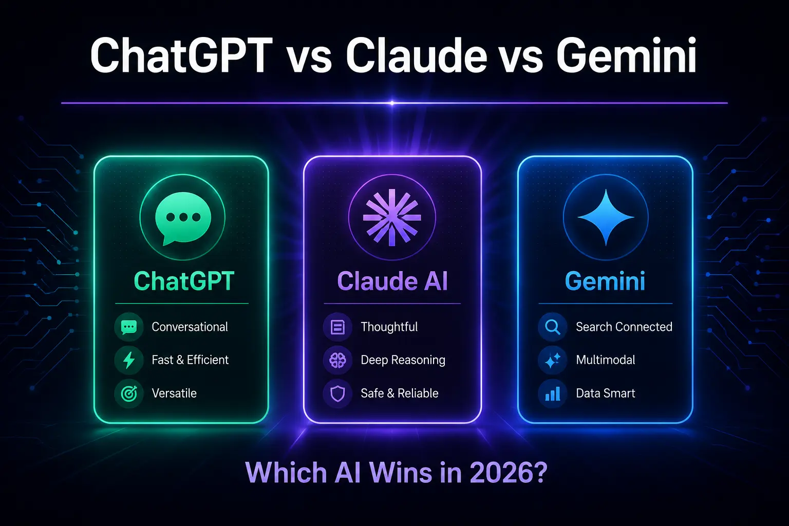 ChatGPT vs Claude AI vs Gemini Which AI Chatbot Is Actually Best in 2026